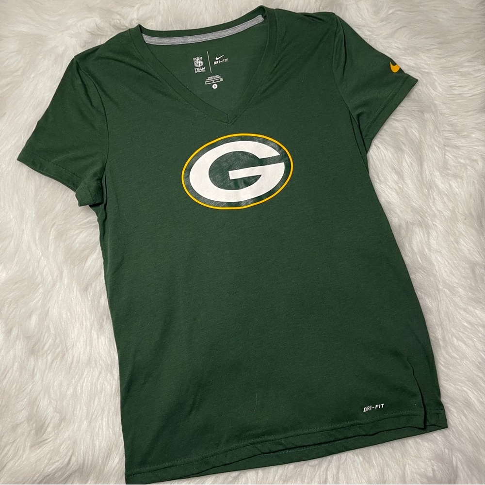 Women’s Nike Dri-Fit V-neck Green Bay Packers Shirt
